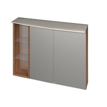 Puris Crescendo Spiegelschrank mit 2 Doppelspiegeltüren und Regal Variante lin