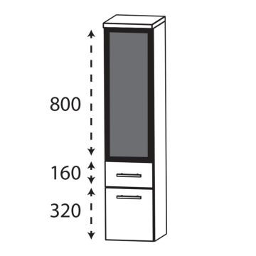 Puris Classic Line Mittelschrank - 30 cm Skizze