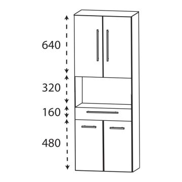 Puris Fresh Hochschrank - 60 cm