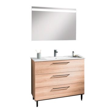 Puris Quada Badmöbel Set 2-1 -101 cm, Flächenspiegel