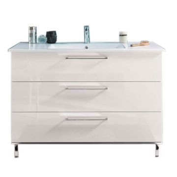 Puris Quada Keramik-Waschtisch und Waschtischunterschrank 101 cm