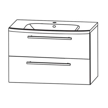 Puris Fine Line Waschtisch mit Unterschrank Set 5 - 95 cm