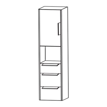 Puris D.Light Hochschrank - 42 cm Skizze