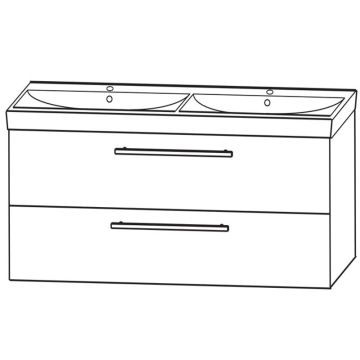 Puris Protection1 Waschtisch mit Unterschrank 121 cm