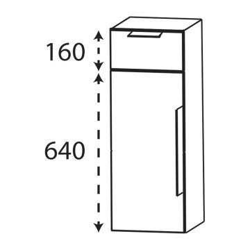 Puris Modern Life Highboard - 30 cm Skizze