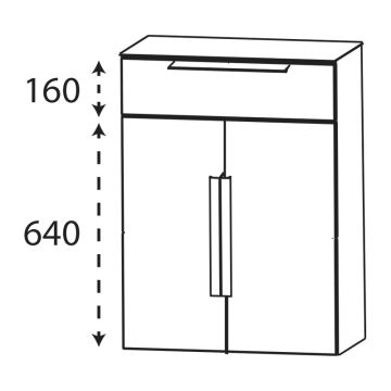 Puris Modern Life Highboard - 60 cm Skizze