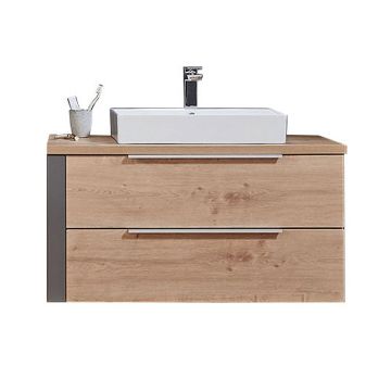 Puris Modern Life Waschtisch mit Unterschrank Set 2 links mit Griffleisten