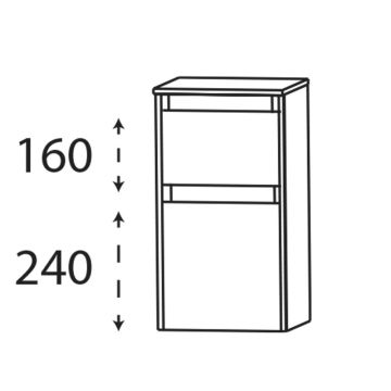 Puris New Xpression Unterschrank - 32,5 cm Skizze