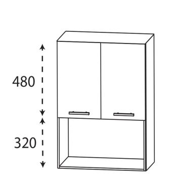 Puris Cmano Highboard - 60 cm Skizze