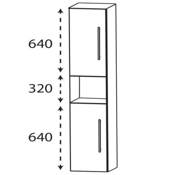 Puris Cmano Hochschrank - 30 cm Skizze