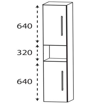 Puris Cmano Hochschrank - 40 cm Skizze