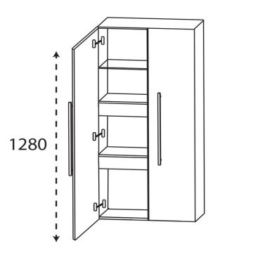 Puris Cmano Mittelschrank - 60 cm Skizze