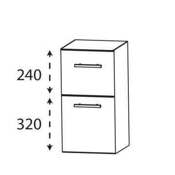 Puris Cmano Unterschrank - 30 cm Skizze