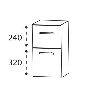 Puris Cmano Unterschrank - 40 cm Skizze