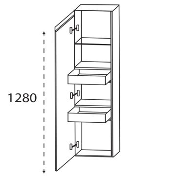 Puris Cpuro Mittelschrank - 30 cm Skizze