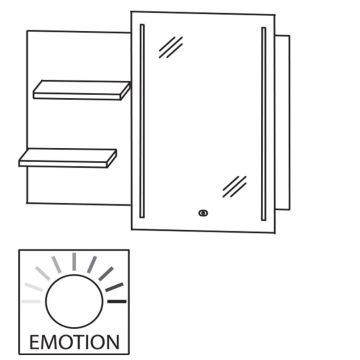 Puris Cpuro Badspiegel - 90 cm Skizze