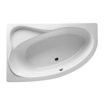 Riho Raumspar-Badewanne Aryl Rechts - Acryl - 140 x 90 cm, 120 Liter, Weiß