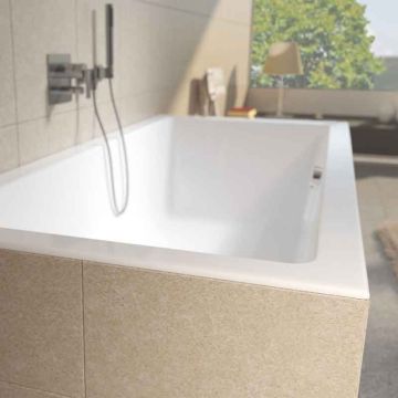 Riho Rechteck-Badewanne Lugo - Acryl - 180 x 80 cm, Farbe Weiß