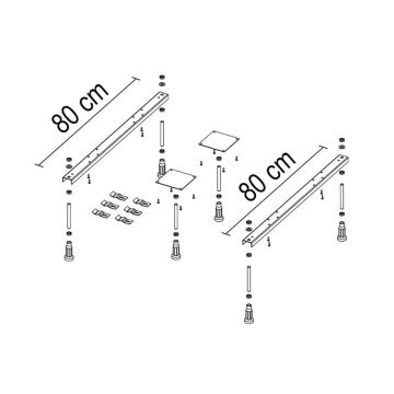 Riho Zubehör Badewannenfüße Fußset 07 für diverse Riho Badewannen