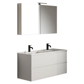 Riho Spring Glow Badmöbel Set 4 - 100 cm, Spiegelschrank, Keramik-Waschtisch, WT