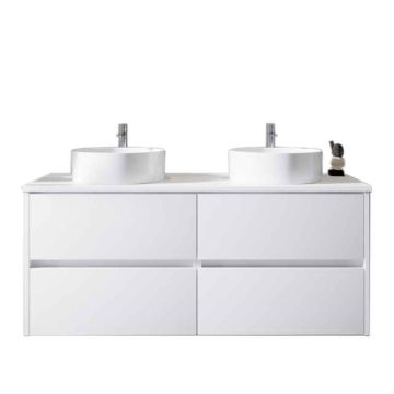 Riho Porto Bowl Waschtisch mit Unterschrank 121 cm, Front Hochglanz Weiß