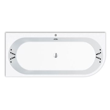 Repabad Livorno 180 x 80 cm, oval F rechts, mit Aquapunktur