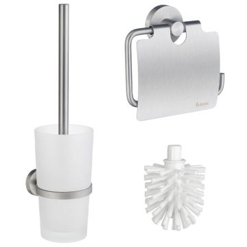 Smedbo HOME Accessoire Set 8 / Mattverchromt, Mattglas