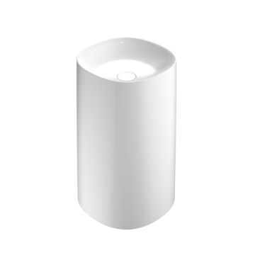 Treos Mineralguss Standwaschbecken ohne Hahnloch und Überlauf