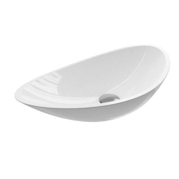 Treos Waschbecken und Wannen Aufsatz-Waschtisch - 56 cm, ohne Hahnloch