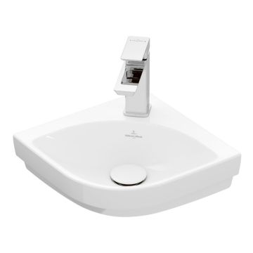 Villeroy und Boch Subway 3.0 Eckwaschtisch 32 cm Schenkellänge, mit Hahnloch