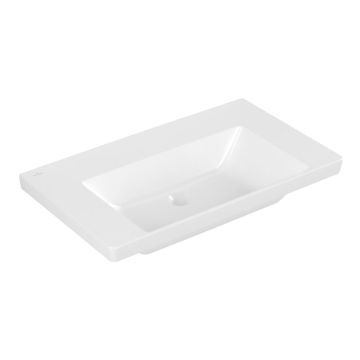 Villeroy und Boch Subway 3.0 Waschtisch 80 cm, ohne Hahnloch, ohne Überlauf