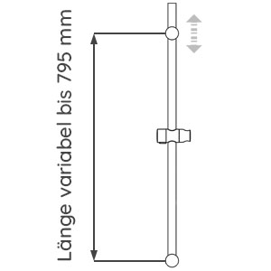 Rund, variabel, Länge 800 mm: Rund, variabel, Länge 800 mm