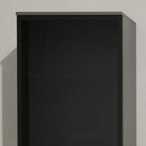 Alurahmenfront Schwarz mit Schwarzglas: Alurahmenfront Schwarz mit Schwarzglas