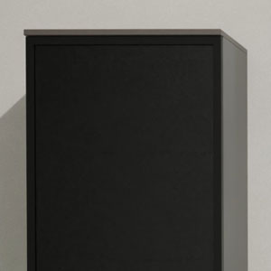 Alurahmenfront Schwarz mit Schwarzglas matt: Alurahmenfront Schwarz mit Schwarzglas matt