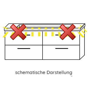 für Glas-/STONEPLUS-Doppelwaschtisch 1200 mm ohne LED: für Glas-/STONEPLUS-Doppelwaschtisch 1200 mm ohne LED