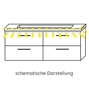 für Glas-/STONEPLUS-Doppelwaschtisch 1200 mm mit LED: für Glas-/STONEPLUS-Doppelwaschtisch 1200 mm mit LED