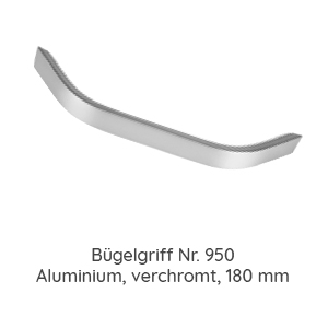 950 Aluminium, verchromt 180 mm Länge: 950 Aluminium, verchromt 180 mm Länge