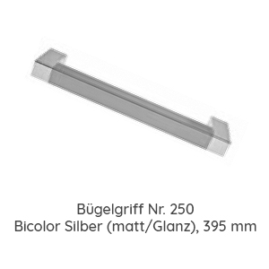 250 Bicolor Silber (Matt/Glanz) 395 mm Länge: 250 Bicolor Silber (Matt/Glanz) 395 mm Länge