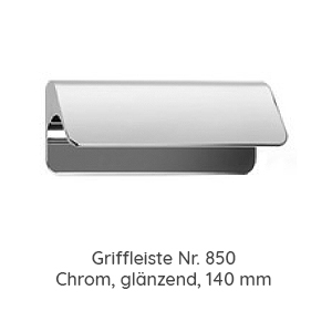 850 Chrom, glänzend 140 mm Länge: 850 Chrom, glänzend 140 mm Länge