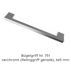 751 Relinggriff gerade, verchromt 665 mm Länge: 751 Relinggriff gerade, verchromt 665 mm Länge