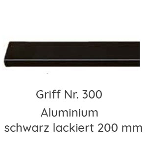300 Aluminium schwarz lackiert 200 mm Länge: 300 Aluminium schwarz lackiert 200 mm Länge