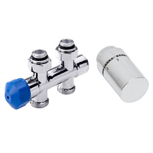 Mittelanschluss Boden, Durchgangsvariante, chrom: Mittelanschluss Boden, Durchgangsvariante, chrom