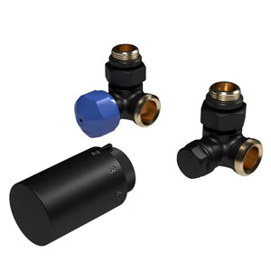 Seitenanschluss Wand, Winkel Eck links, schwarz-matt: Seitenanschluss Wand, Winkel Eck links, schwarz-matt