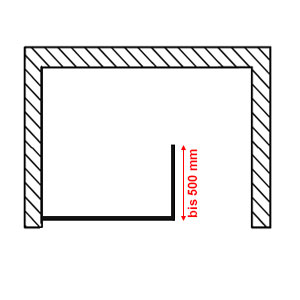 bis 500 mm: bis 500 mm
