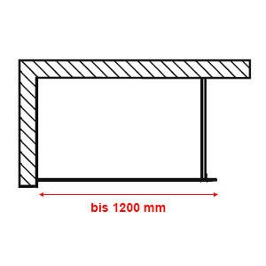 bis 1200 mm: bis 1200 mm