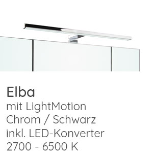 ELBA, Chrom, 1 Haltearm, 7 W, 648 LM, Breite 50 cm: ELBA, Chrom, 1 Haltearm, 7 W, 648 LM, Breite 50 cm