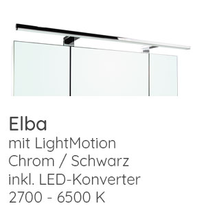 ELBA, Chrom, 2 Haltearme, 12 W, 51467 LM, Breite 120 cm: ELBA, Chrom, 2 Haltearme, 12 W, 51467 LM, Breite 120 cm