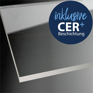Klarglas mit CER+ Beschichtung: Klarglas mit CER+ Beschichtung