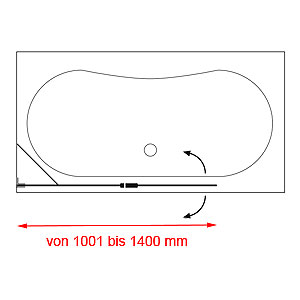 von 1001 bis 1400 mm: von 1001 bis 1400 mm
