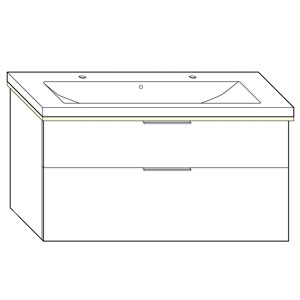 123 cm, aus Keramik, inkl. Waschtisch-Beleuchtung: 123 cm, aus Keramik, inkl. Waschtisch-Beleuchtung